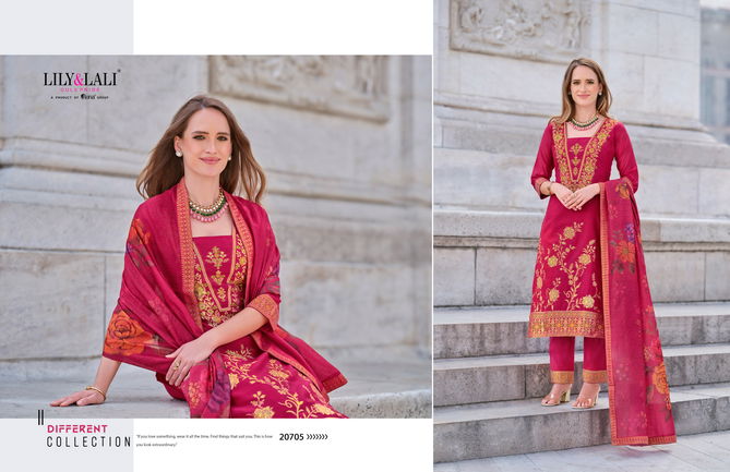 Lajjo By Lily And Lali Banarasi Jacquard Silk Readymade Suits Wholesale Online